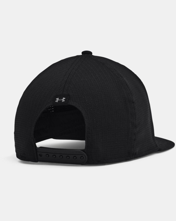 Men's UA Iso-Chill ArmourVent™ Flat Brim Cap, Black, pdpMainDesktop image number 1